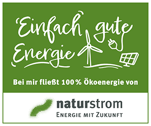 naturstrom-Banner "Einfach gute Energie"